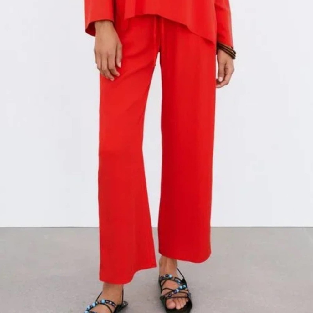 Zara Red Women's Trousers
